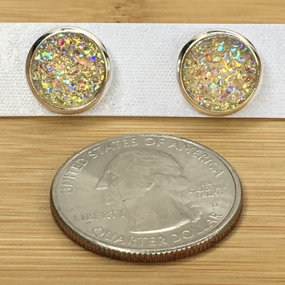 Jewelry - Yellow Druzy Earrings